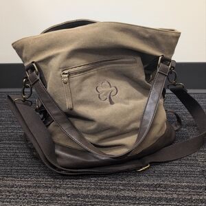 VINTAGE Pho Leather And Canvas GOOTIUM Purse Bag Messenger Crossbody Bag Purse